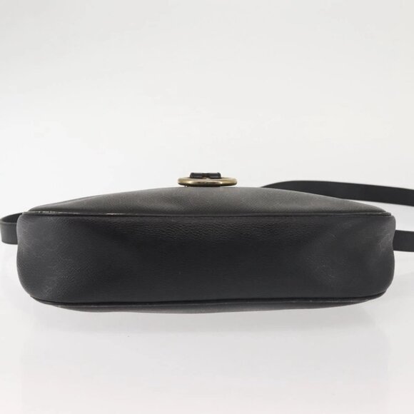 Christian Dior Honeycomb Canvas Shoulder Bag PVC Black Gold Auth SW1569 - Picture 5 of 16